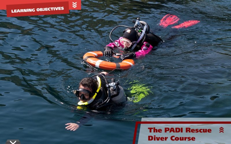 rescue diver malaga training assisting diver underwater