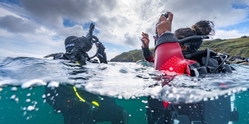 drysuit diver malaga scuba diving cold water training
