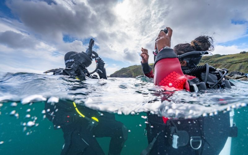drysuit diver malaga scuba diving cold water training